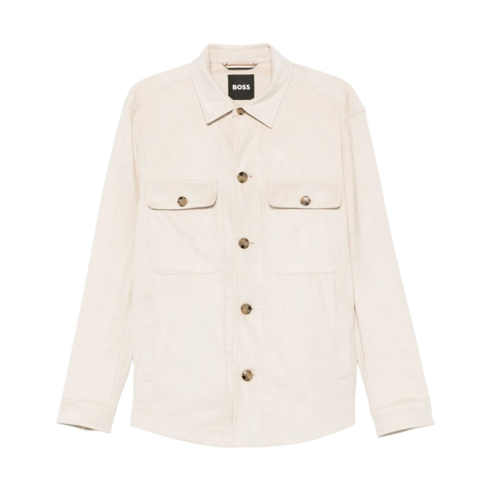 Hugo Boss Witte Overshirt voor Mannen White Heren