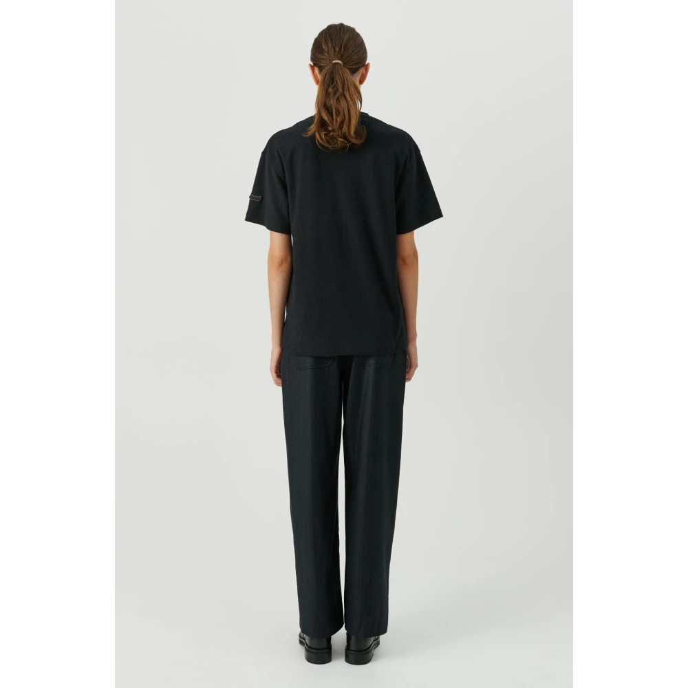 Soulland Boucle Jersey Relaxte T-shirt Black Unisex