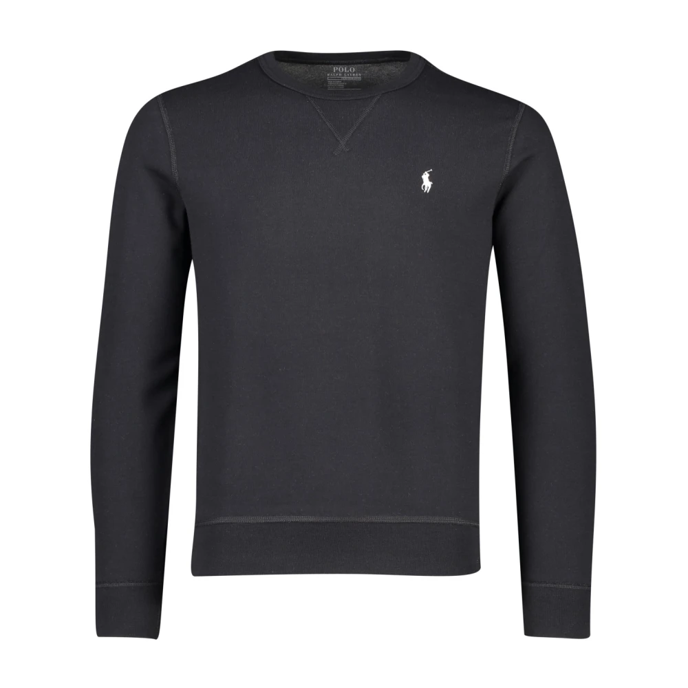 Polo Ralph Lauren Mannelijk Zwart E Ronde Hals Katoenen Sweater