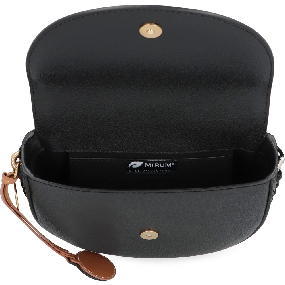 Stella Mccartney Vegan leren schoudertas met ketting Black Dames