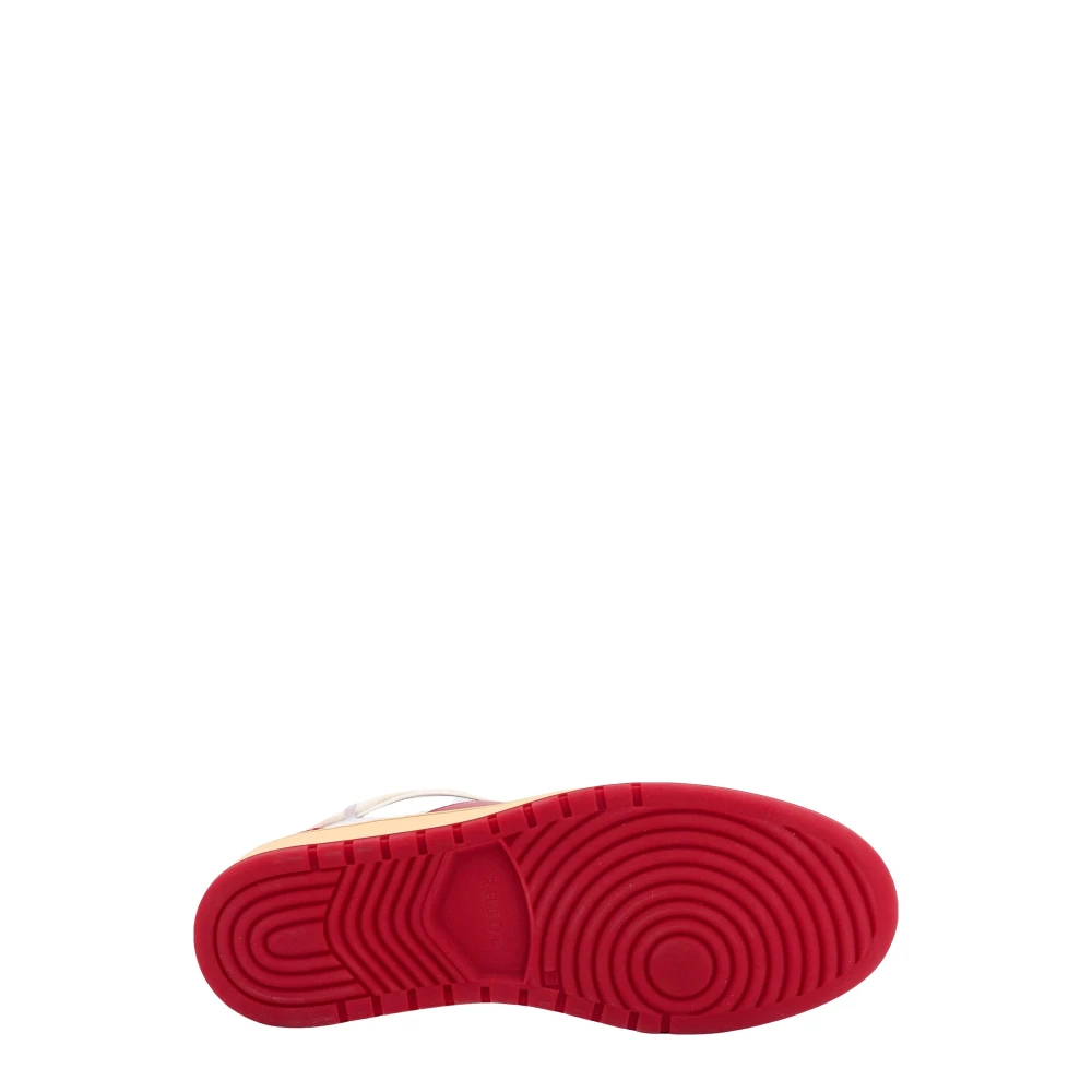 Rhude Leren Sneakers met Kleurblok Red Heren