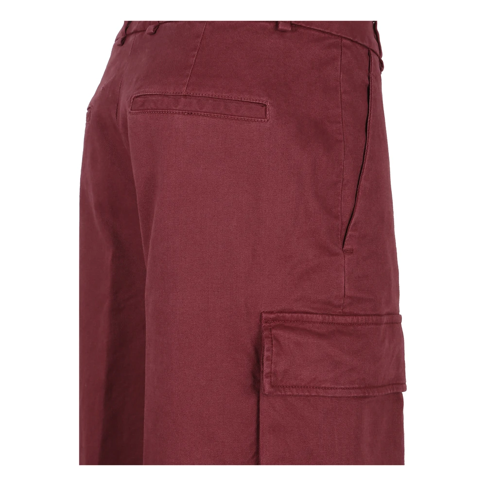 True Royal Bordeaux Zijdeblend Broek Red Dames