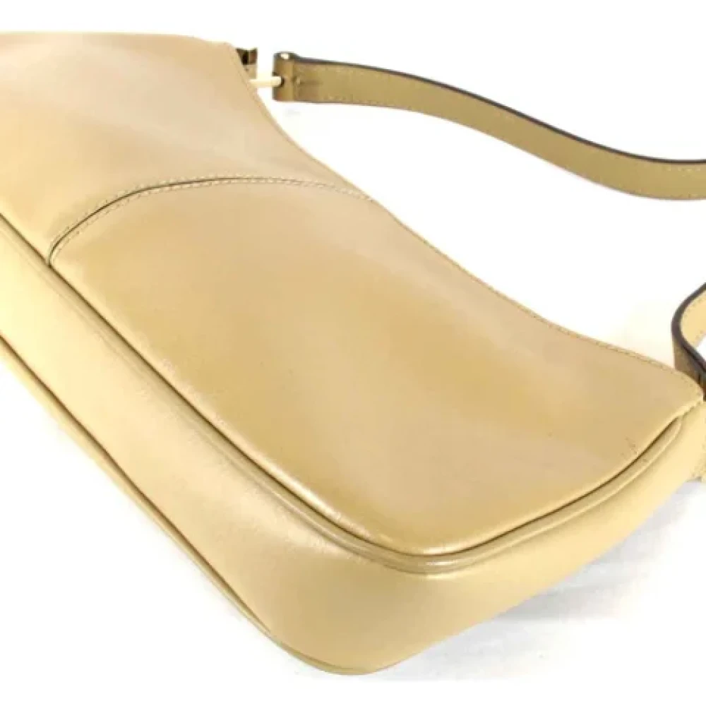 Gucci Vintage Pre-owned Leather gucci-bags Beige Dames