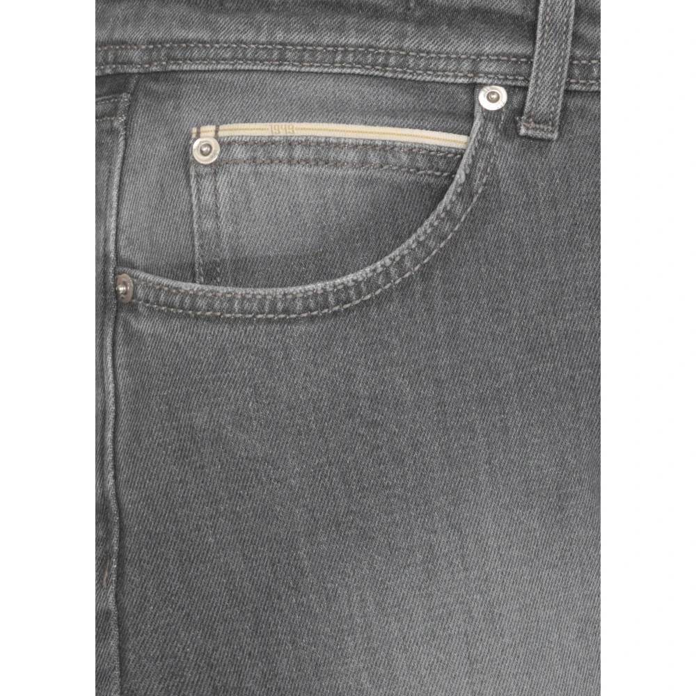 Briglia Grijze Katoenen Jeans met Riemlussen Gray Heren