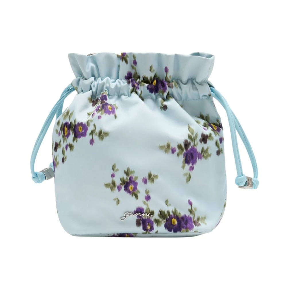 Ganni Women's Multicolor Pouch In Printed Nylon - Bucket Bags - One Size - Bags