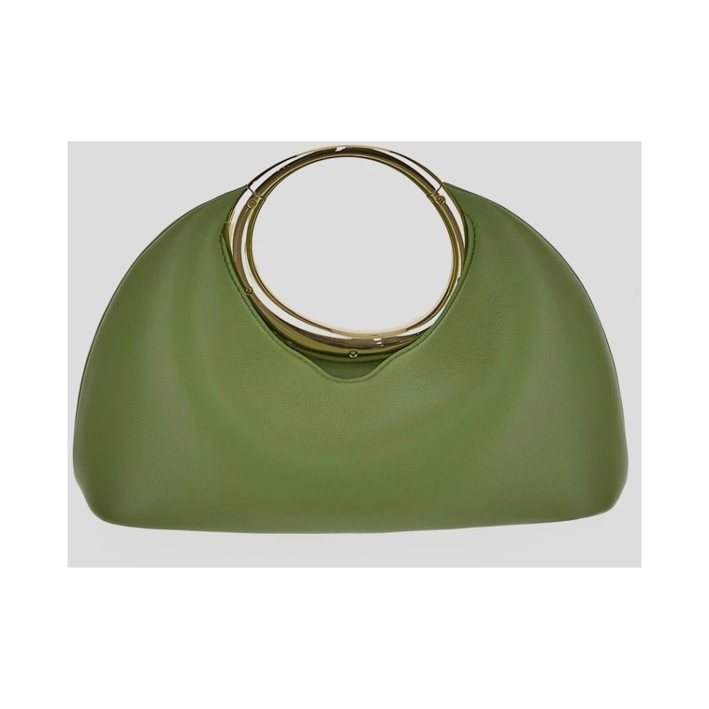 Jacquemus Le Petit Calino Leren Tas Green Dames