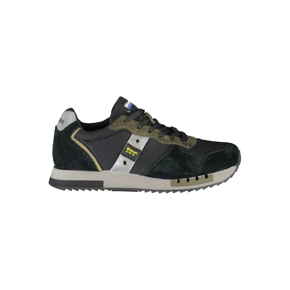 Blauer Men's Multicolor Sneakers,, Black Sports Trainers With Contrasting Accents Size 10 Uk