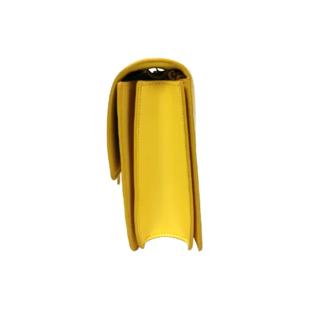 Celine Vintage Pre-owned Leather celine-bags Yellow Dames