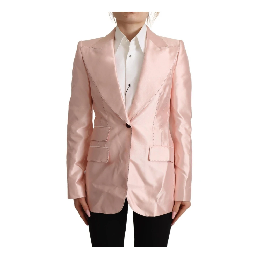 Dolce & Gabbana Donna Rosa Blazer In Raso