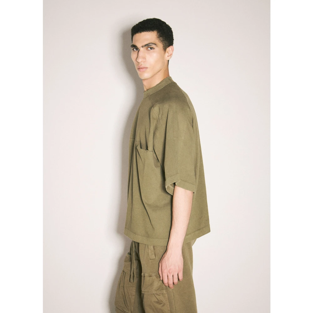 Entire Studios Katoen Fleece Zak T-shirt Green Heren