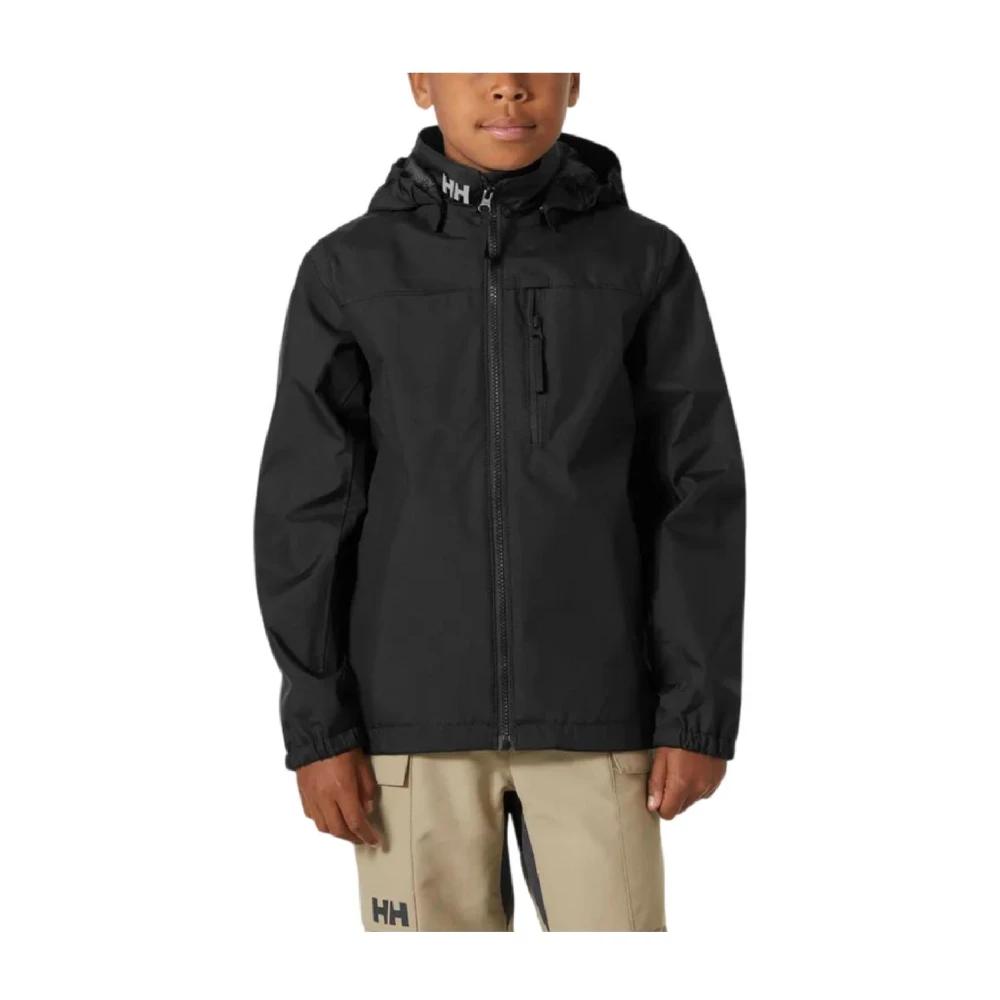 Helly Hansen Black Junior Crew Hooded Jacket For Kids - Male - Winter Jackets - 16 Y - Kids