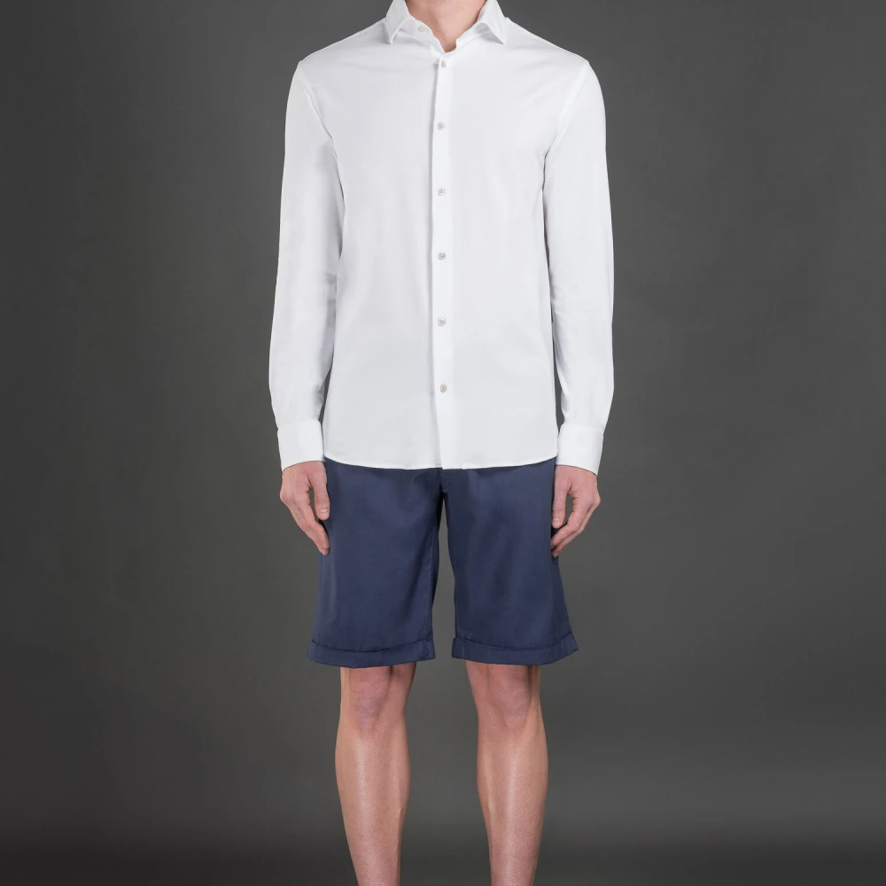Moorer Stijlvol Shirt Gemaakt van Sorrento-4XT White Heren