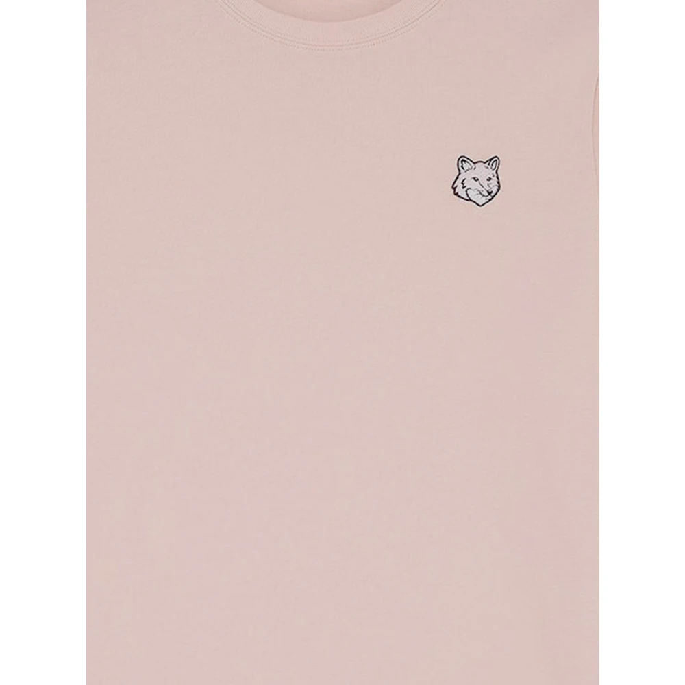 Maison Kitsuné Vos Katoenen T-Shirt Pink Dames