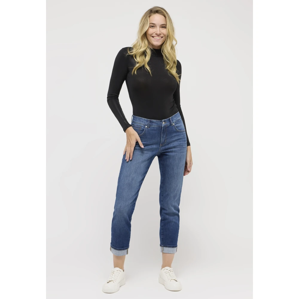 Angels Stijlvolle Crop Top Blue Dames