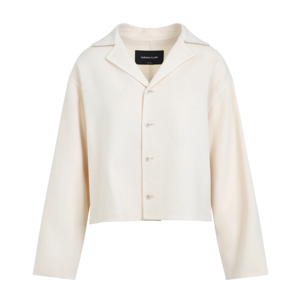 Fabiana Filippi Luxe Nude Wollen Jas Beige Dames
