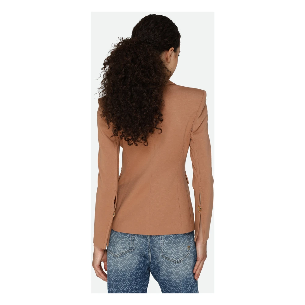pinko Bruine Slim Fit Blazer Brown Dames
