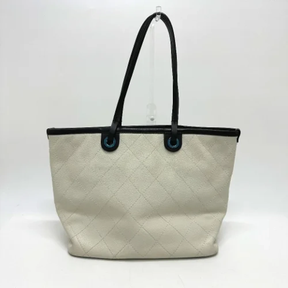 Chanel Vintage Pre-owned Leather chanel-bags White Dames