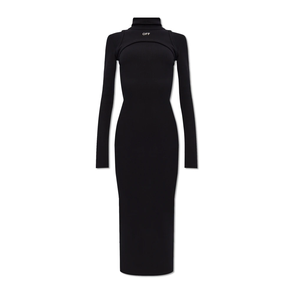 Off White Two-Layer Dress - Female - Midi Dresses - Black - M - Dresses