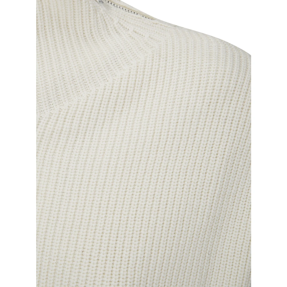 IRO Mouwloze trui met halve rits Beige Dames