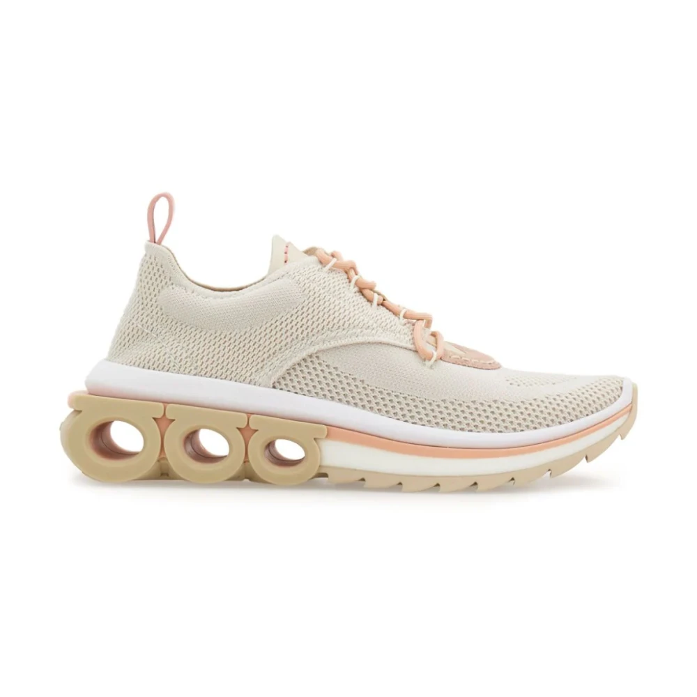 Ferragamo Technical Knit Sneakers Dames Schoenen Grijs