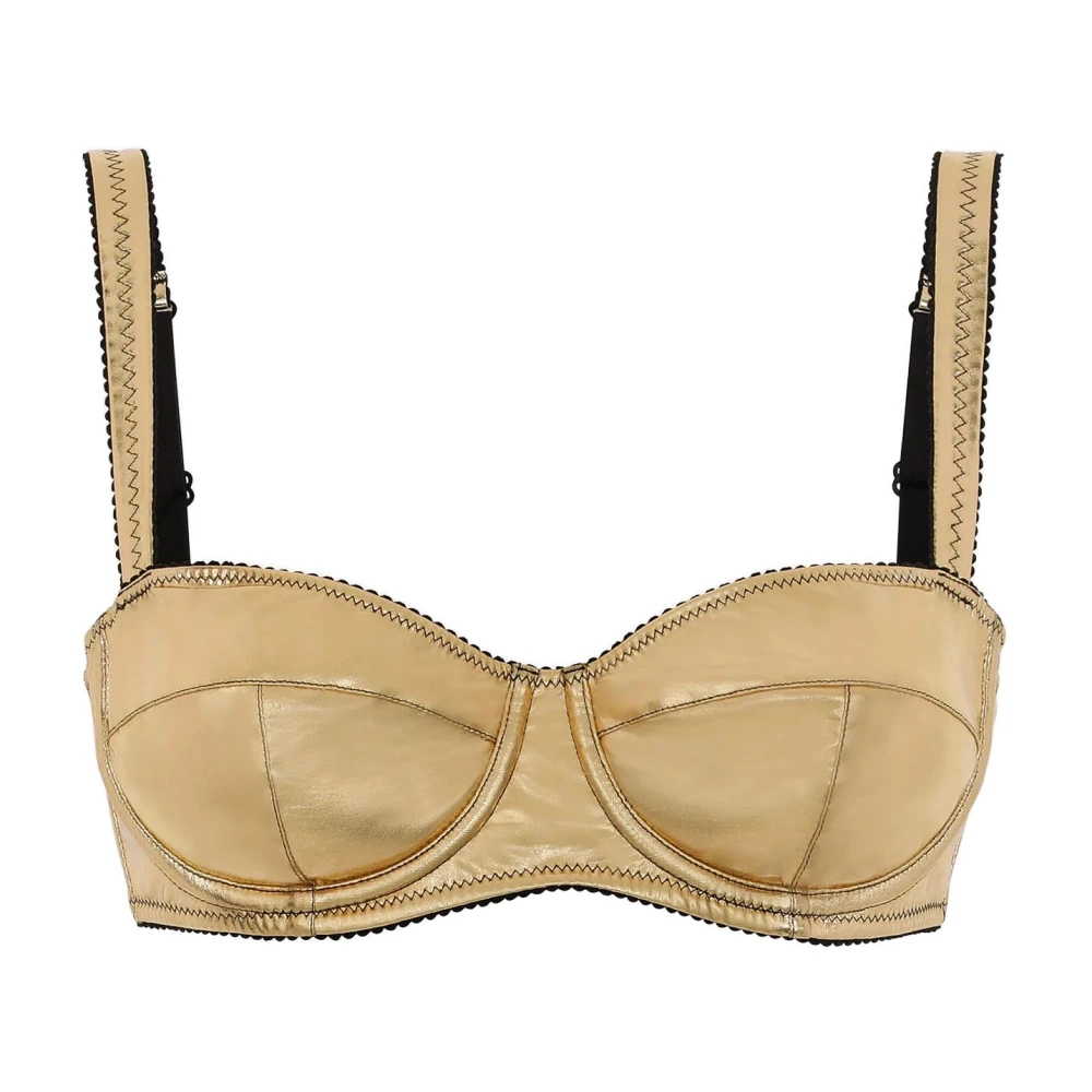 Dolce & Gabbana Balconette bh in gelamineerd jersey Yellow Dames