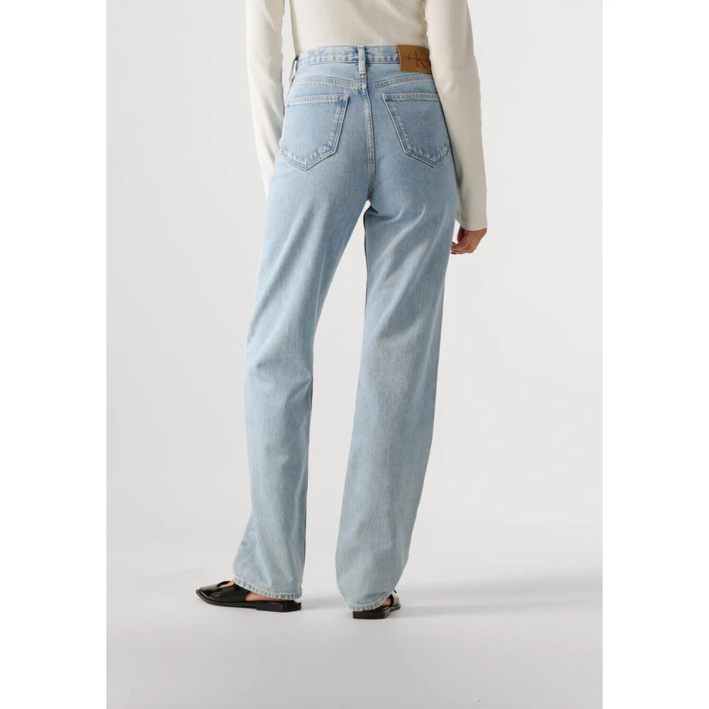 Calvin Klein High Rise Straight Jeans Blue Dames