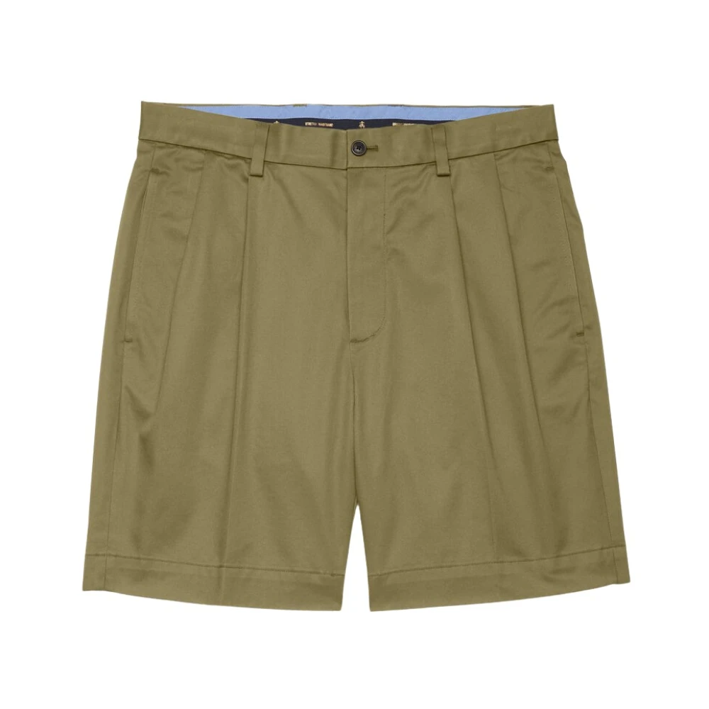 Brooks Brothers Stretch Short med pressveck framtill Green, Herr