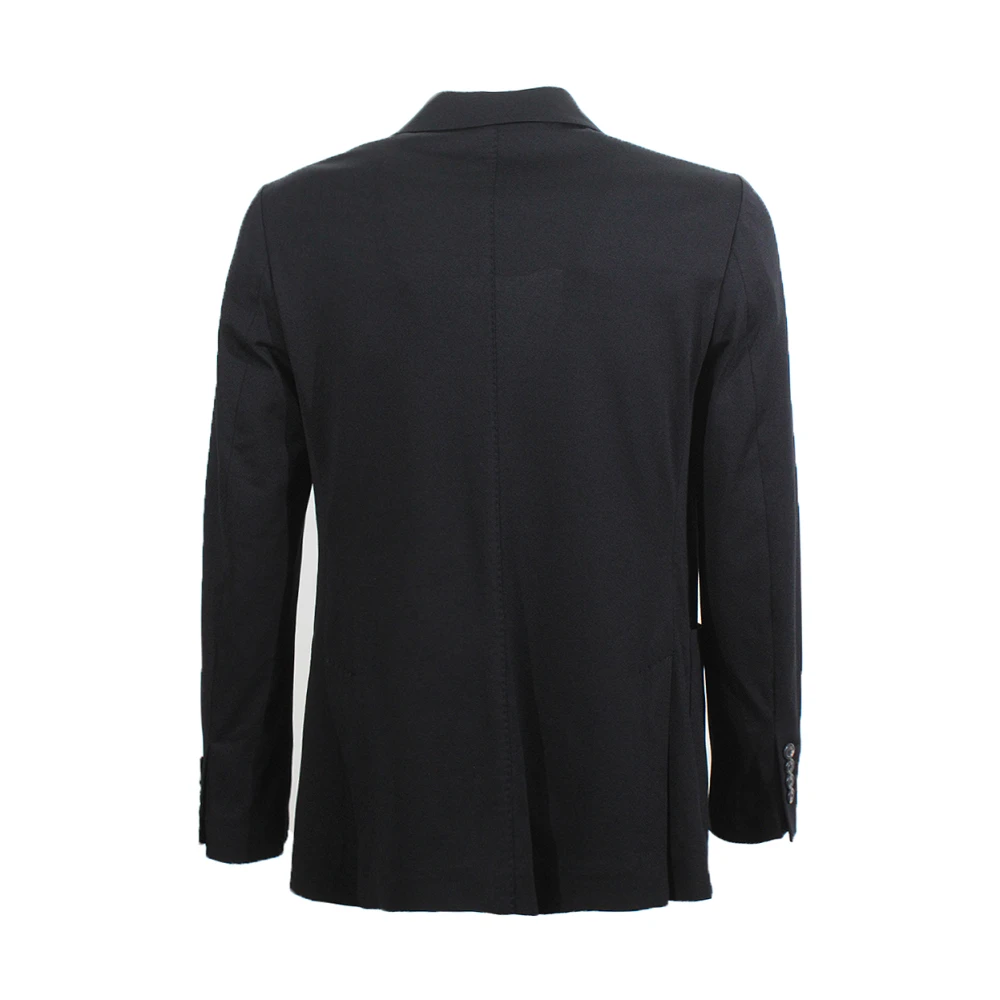 Circolo 1901 Zwarte Katoenen Jas met Peak Revers Black Heren