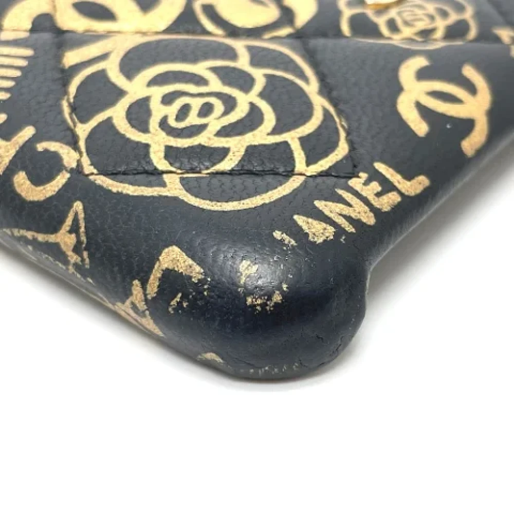Chanel Vintage Pre-owned Leather home-office Black Dames