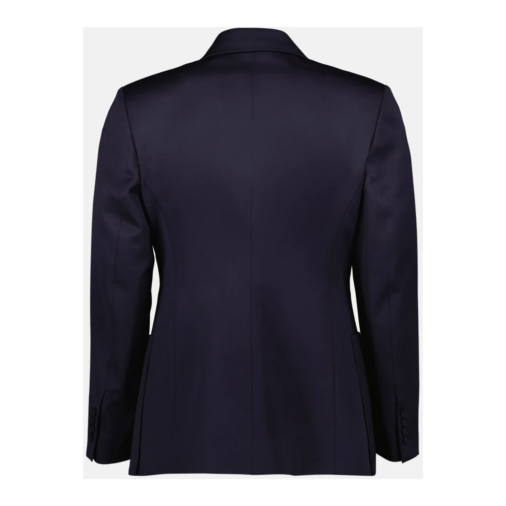 Dior Navy Blauw Wol Peak Revers Blazer Blue Heren