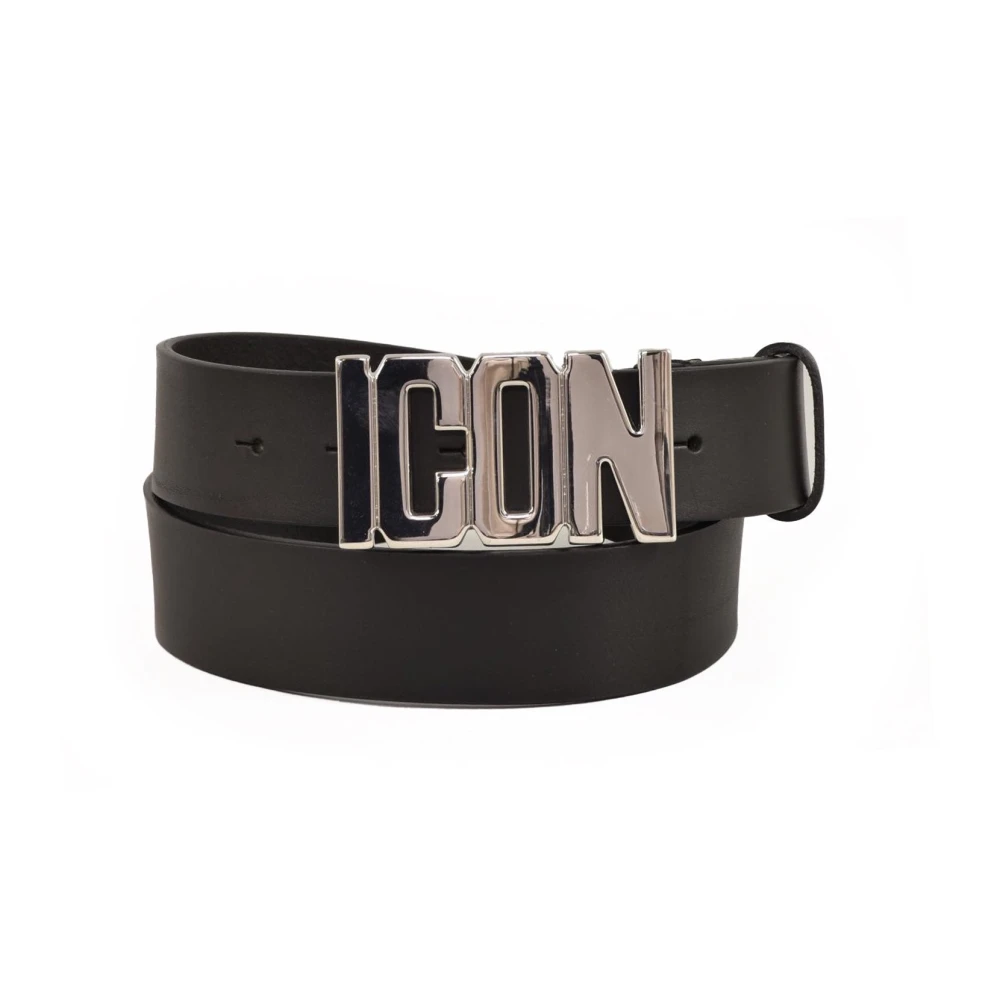 Dsquared2 Leren Riem Black Heren