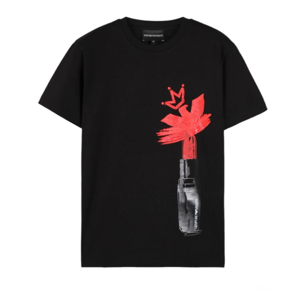 Emporio Armani Black T-Shirts, Female, Xs, Short Sleeve T-Shirt 6R2t7y2jidz0017