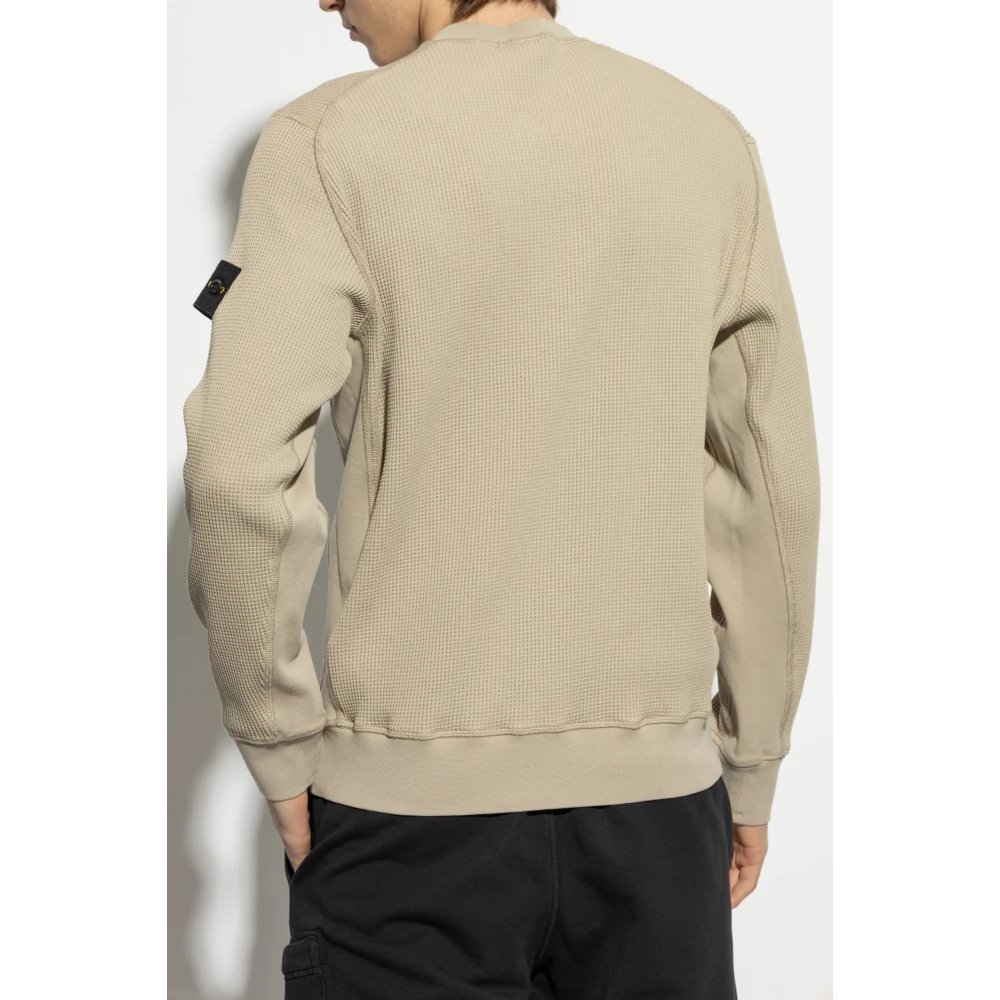 Stone Island Sweatshirt met Logo Beige Heren