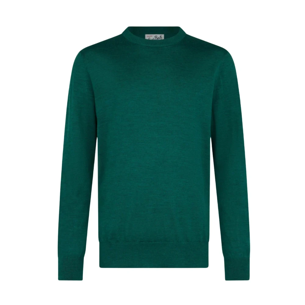 Mc2 Saint Barth Men's Green Stylish Jumpers Collection - Round-Neck Knitwear - S - Knitwear