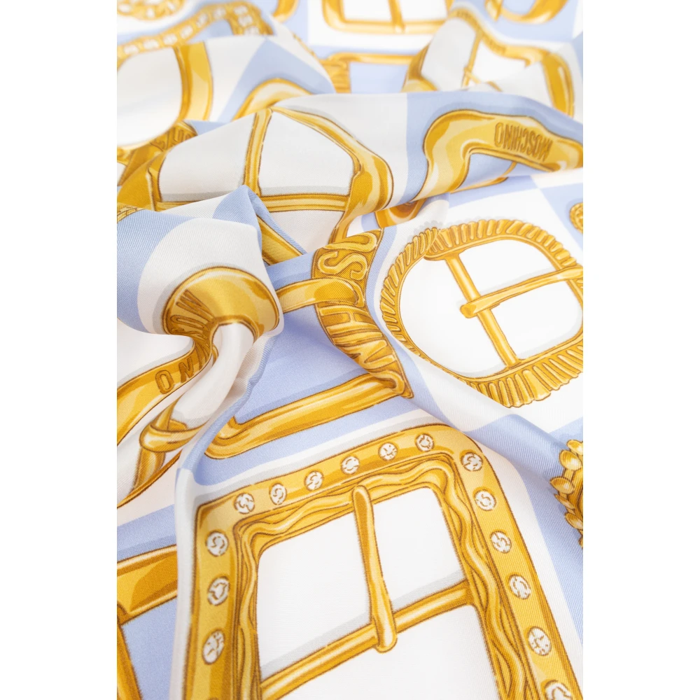 Moschino Zijden sjaal met print Multicolor Unisex