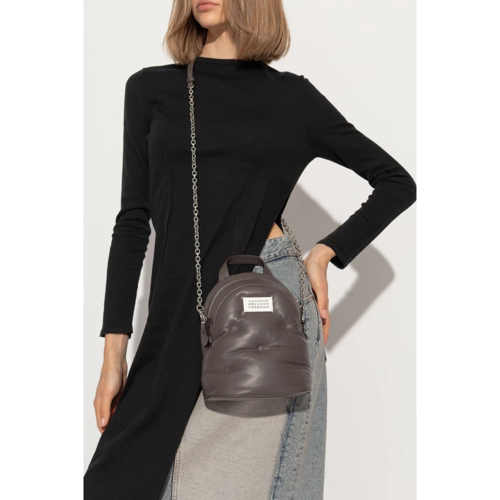 Maison Margiela Leren rugzak met de optie om als tas te worden gedragen Brown Unisex
