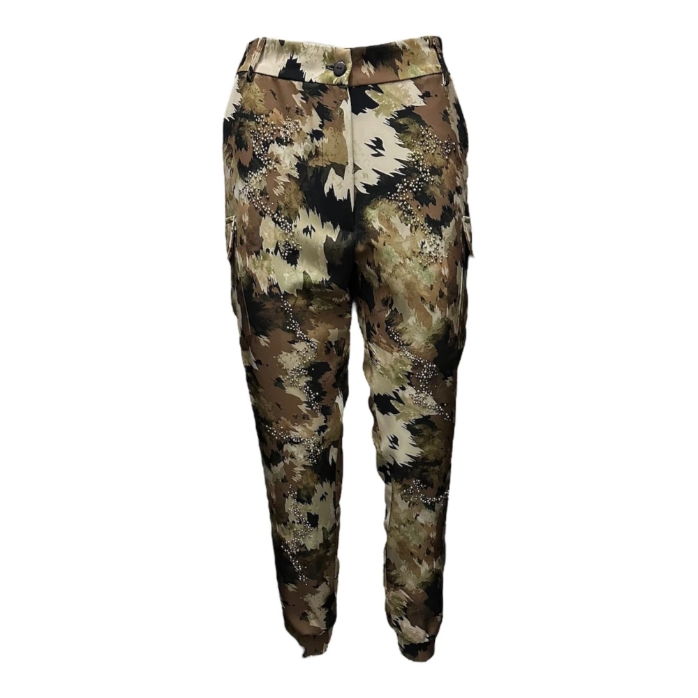 Giulia N Couture Militaire Broek Herfst Winter 2023 2024 Multicolor Dames