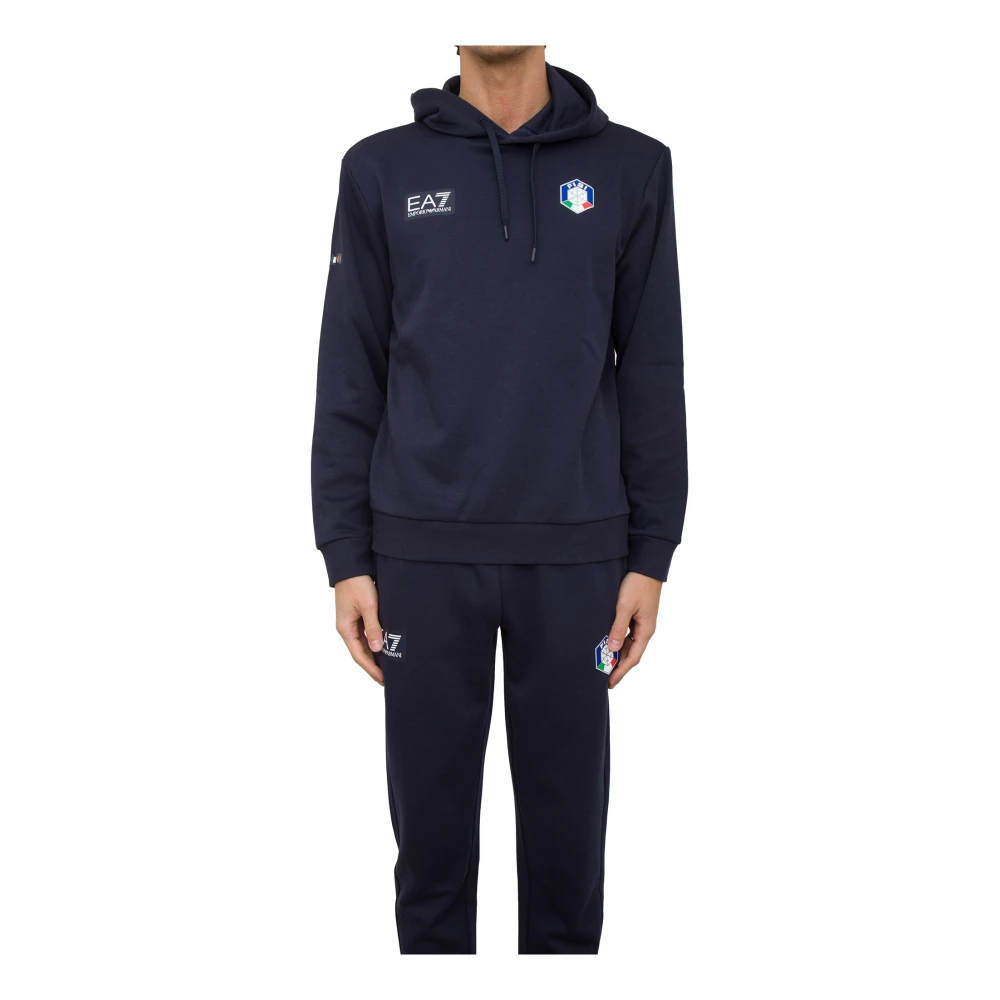 Emporio Armani Ea7 Herren Blau Sweatshirts & Hoodies, Xlgröße: