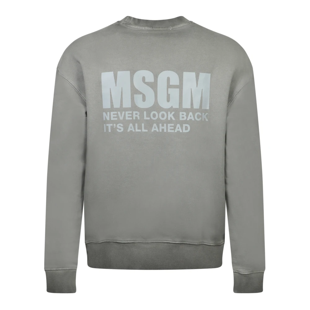 Msgm Grijze Sweatshirt Verhoog Stijl Trendy Gray Heren