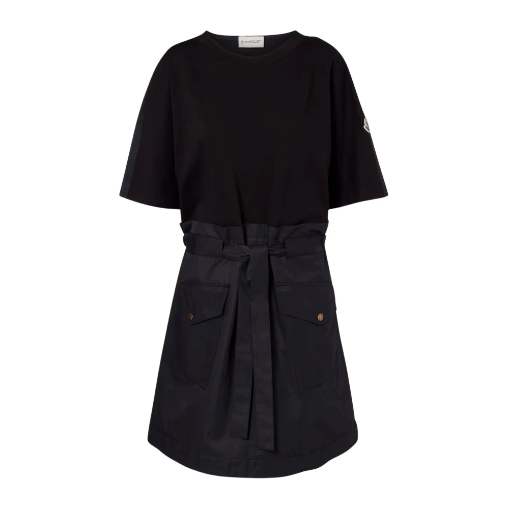 Moncler , Damen, Kleider, Schwarzk, M 