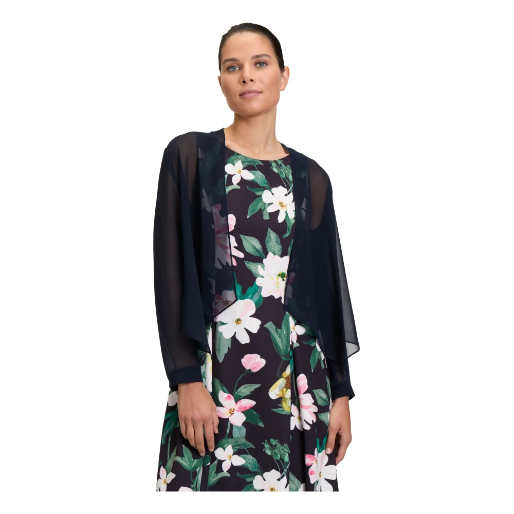 Vera Mont Chiffon Blouse Jas Blue Dames