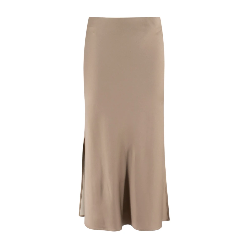 BRUNELLO CUCINELLI Elegant A-Line Skirt Brown Dames