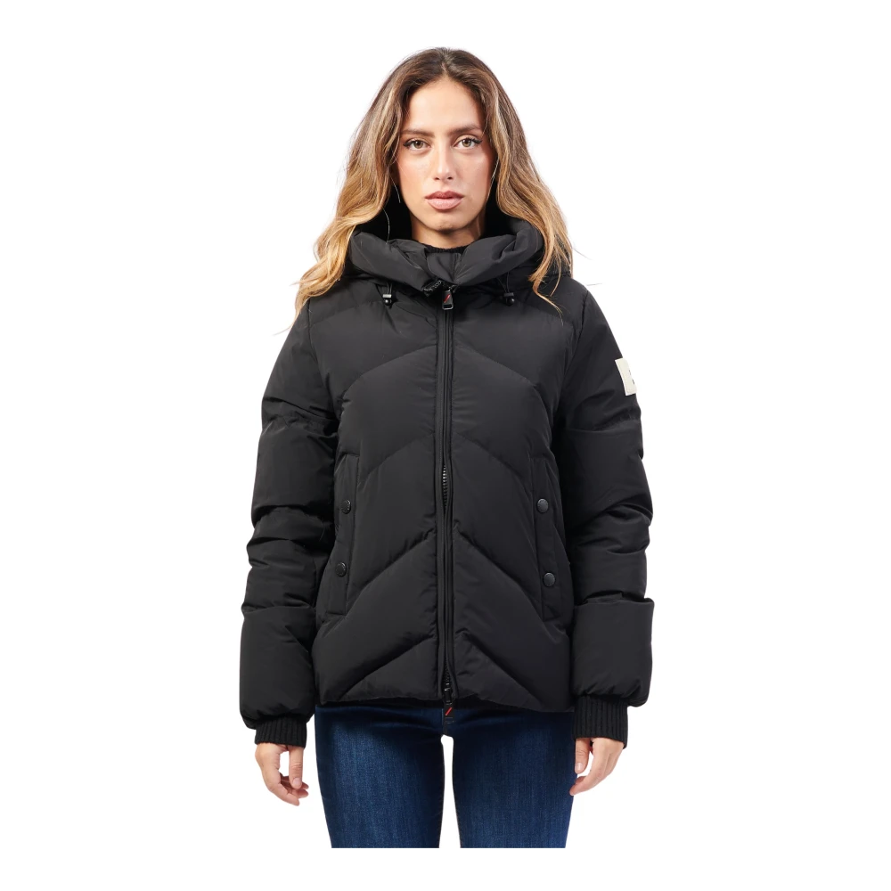 Afterlabel Korte winterjas voor dames met capuchon Black Dames