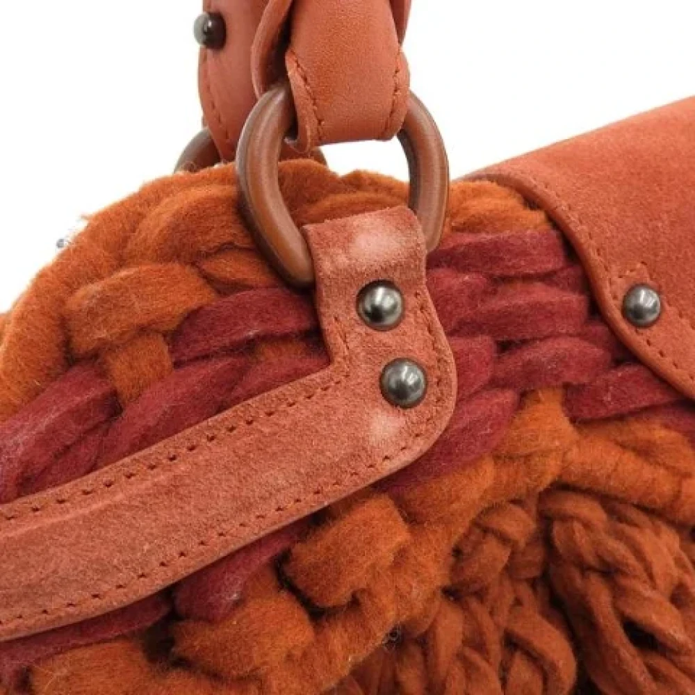 Salvatore Ferragamo Pre-owned Wool handbags Orange Dames
