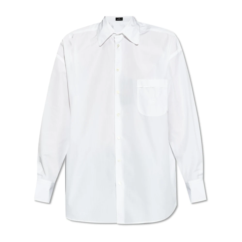 Etro Bomull 'oversize' skjorta White, Dam