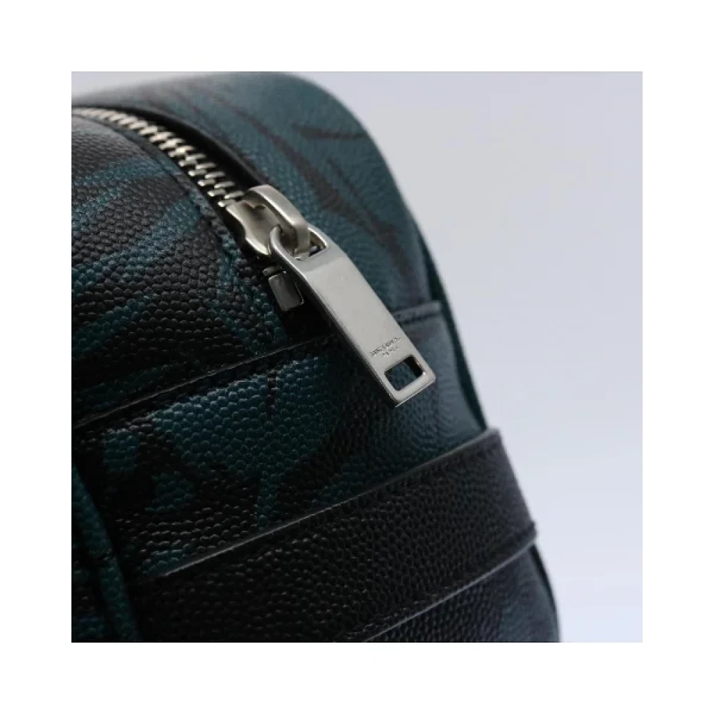 Yves Saint Laurent Vintage Pre-owned Leather pouches Blue Dames