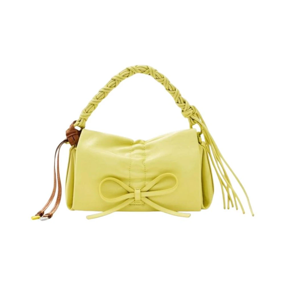 Desigual Women's Yellow Handbag With Shoulder Strap And Inside Pocket