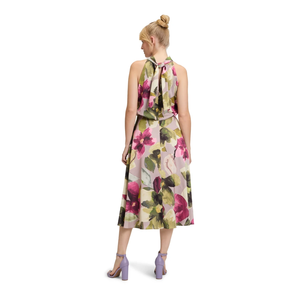 Vera Mont Elegante Cocktailjurk met Opstaande Kraag Multicolor Dames