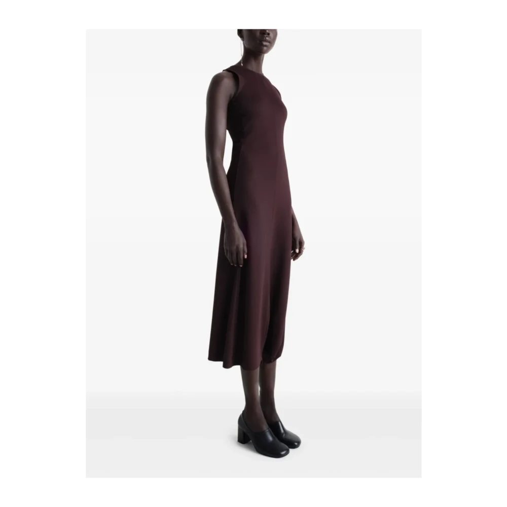 Lemaire Donkere Kersen Twist Hem Jurk Brown Dames