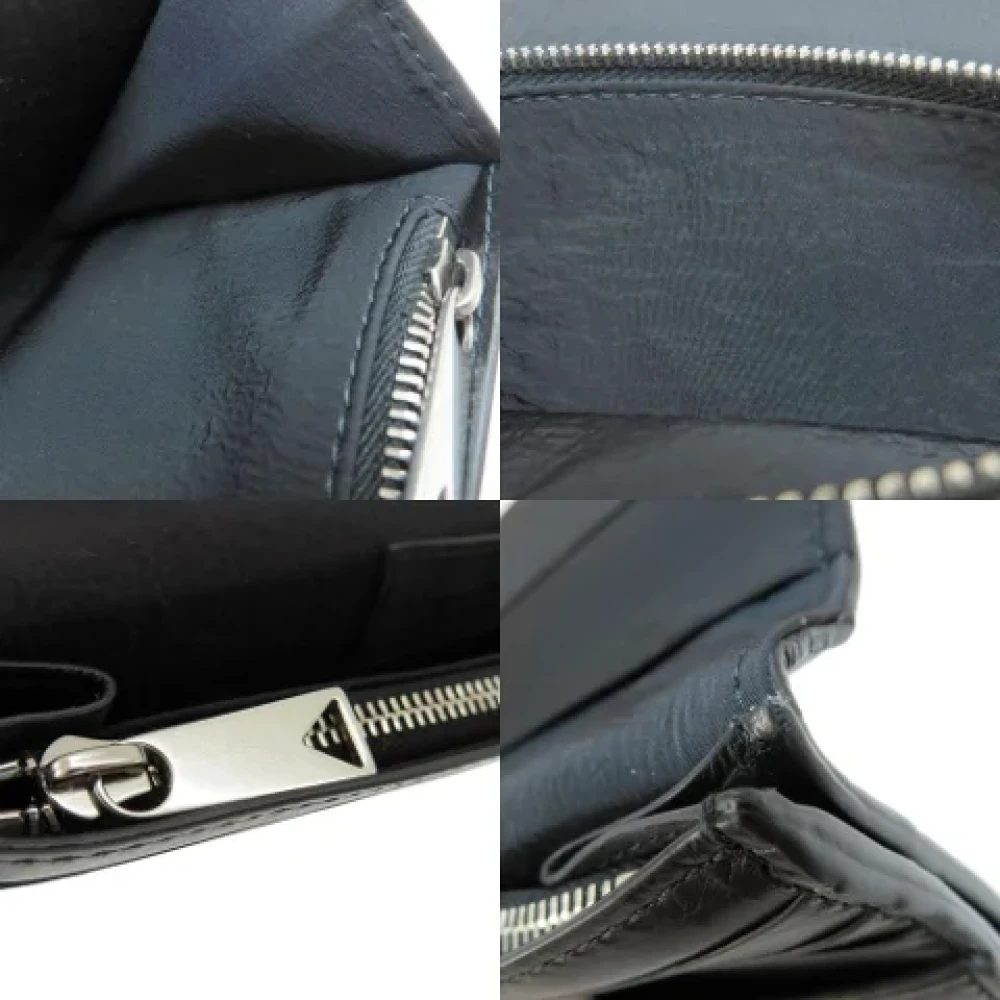 Bottega Veneta Vintage Pre-owned Leather wallets Black Dames